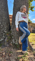 Wild side Leopard High Rise Wide Leg jeans